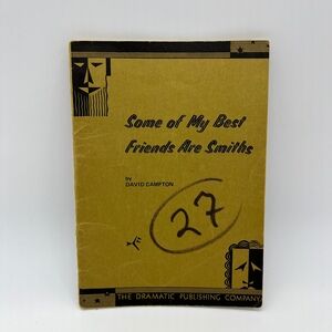 Some of My Best Friends Are‎ Smiths Play One Act Vintage Drama Script